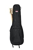 Gator Cases 4G Series Gig Bag For Two Bass Guitars with Adjustable Backpack Straps; Fits Two Precision or Jazz Bass Style Bass Guitars (GB-4G-BASSX2),Black