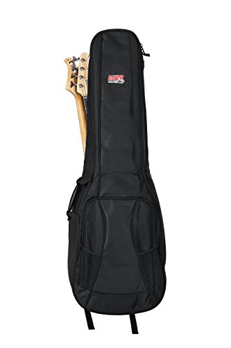 Gator Cases 4G Series Gig Bag For Two Bass Guitars with Adjustable Backpack Straps