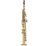 Kaizer Soprano Saxophone Straight B Flat Bb Gold Lacquer SSAX-1000LQ