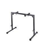 K&M Konig & Meyer 18810.015.55 Table Style Keyboard Stand Omega - Sturdy Height Adjustable Frame - Folds Flat Portable - Fits Piano and Electric Keyboards - For Adult and Youth Musicians - Black