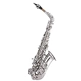 Kaizer Alto Saxophone E Flat Eb Nickel Silver 1000 Series Sax Includes Case Mouthpiece and Accessories ASAX-1000NK