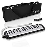 Pyle Professional Mouth Piano Melodica Instrument - Mouth Keyboard Piano Organ Melodica Set w/Mouthpiece, Tube Accessories, for Beginner or Band - Pyle (Black)