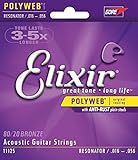 Elixir Strings 80/20 Bronze Resonator Acoustic Guitar Strings w POLYWEB Coating (.016-.056)