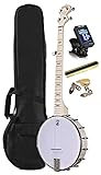 Deering Goodtime 5-String Openback Banjo Instrument Alley Package with Padded Gig Bag, True Tune Tuner, Mute and Picks