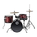 Ludwig LC178X025 Questlove Pocket Kit 4-Piece Drum Set-Red Wine Sparkle Finish, inch