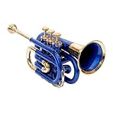 SAI MUSICAL POCKET TRUMPET Bb PITCH COPPER LACQUERED WITH FREE HARD CASE + MOUTHPIECE